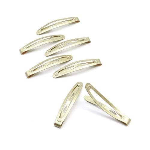Dofash 20Pcs 4.5CM/1.77IN Blonde Mini Slim Snap Hair Clips Hair Barrettes Hair Accessories for Women Thin Hair