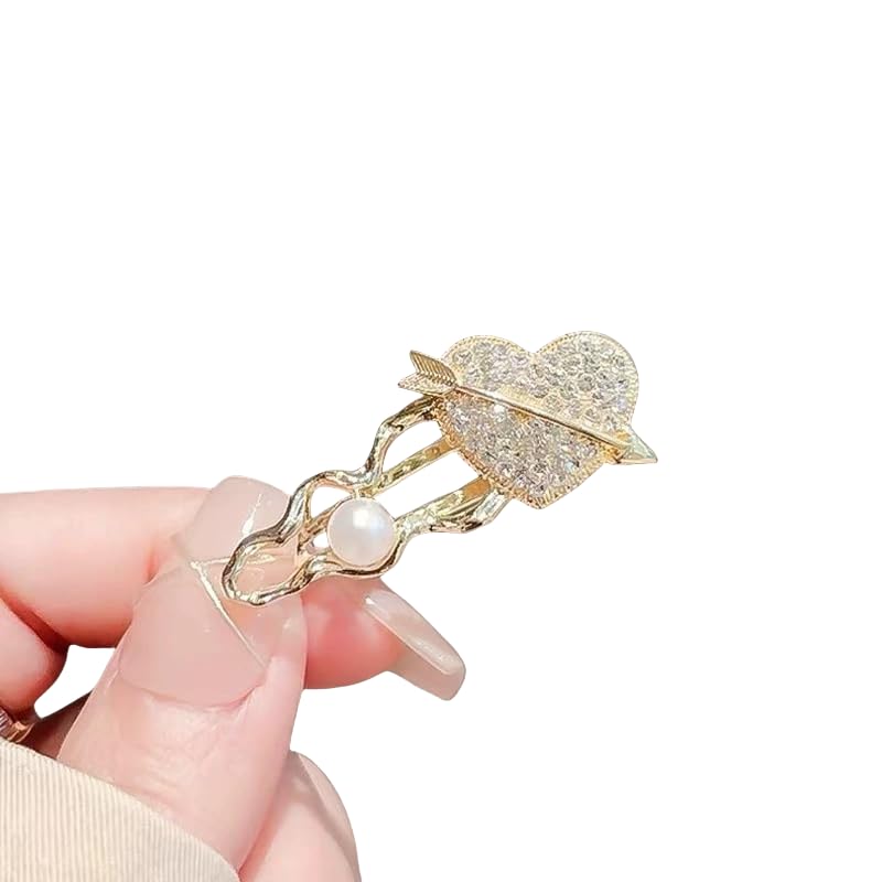 Haireve Cabin 8-piece Elegant Hairpin Set - Crystal/Pearl/Diamond/MetalHairpins, suitable for girls/teenagers, side hairpins, half-up hairpins, for bangs/updos/styling.(Combo A)