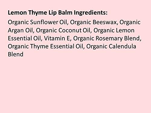 Organic Moroccan Magic Lip Balm 3 Pack | Lemon Thyme Balm Set | Chapsticks for Dry Lips | Made with Natural Argan, Essential Oils Lip Moisturizer and Vitamin E | Smooth Application, Non-Toxic