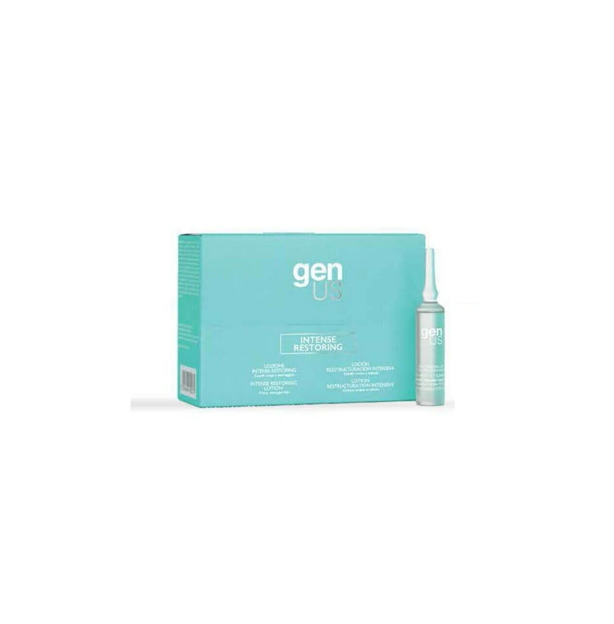 Genus Intense Restoring Hair Ampoule for Soft, Shiny Look - Instant Repair Anti Frizz Ampoules for Damaged Hair with Almond Oil, Avocado Oil & Jojoba Oil