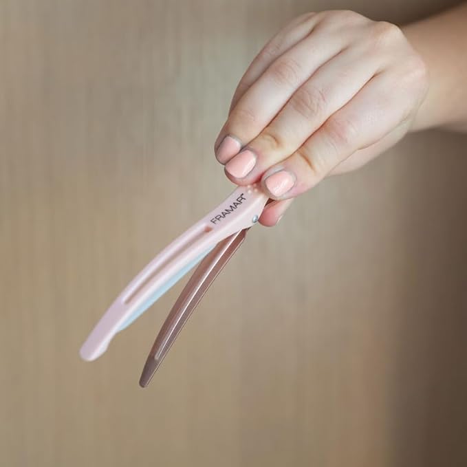 Framar Neutral Creaseless Hair Clips 10 pack – Professional Salon Hair Clips for Styling Sectioning, Hair Styling Clips, Hair Clip For Sectioning, Hair Sectioning Clips – Prevents Creases Or Dents