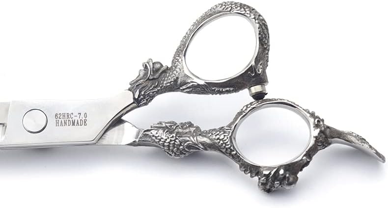 Professional Japanese Hair Scissors - 440C Stainless Steel/Rose Razor Edge (6-Inch, 3-Piece Set) with Gift Scissor Bag