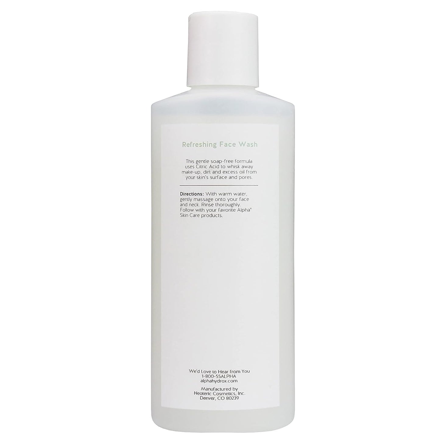 Alpha Skin Care Refreshing Face Wash, Gentle Soap-Free Formula, Citric AHA, Cleanses, Purifies, Tones & Restores pH, All Skin Types, Removes Make-Up & Oil, Anti-Aging Ingredients, 6 Oz, Pack of 3