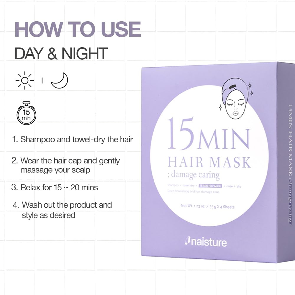 Naisture 15-Min Nourishing Travel Hair Mask Set for Deep Conditioning, Vibrance, and Shine