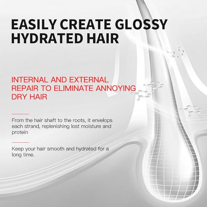 Hair Treatment Serum Capsules No-Rinse Capsules with Moroccan Argan & Macadamia Oils, Avocado and Vitamins A, C, E, B5 - Moisturize, Nourish, Smooth and Repair Hair (1pcs)