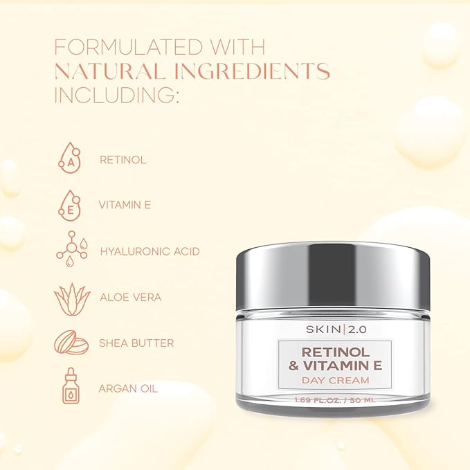 Retinol and Vitamin E Beauty Value Set - Serum, Moisturizer, Under Eye Pads & Face Sheet Masks