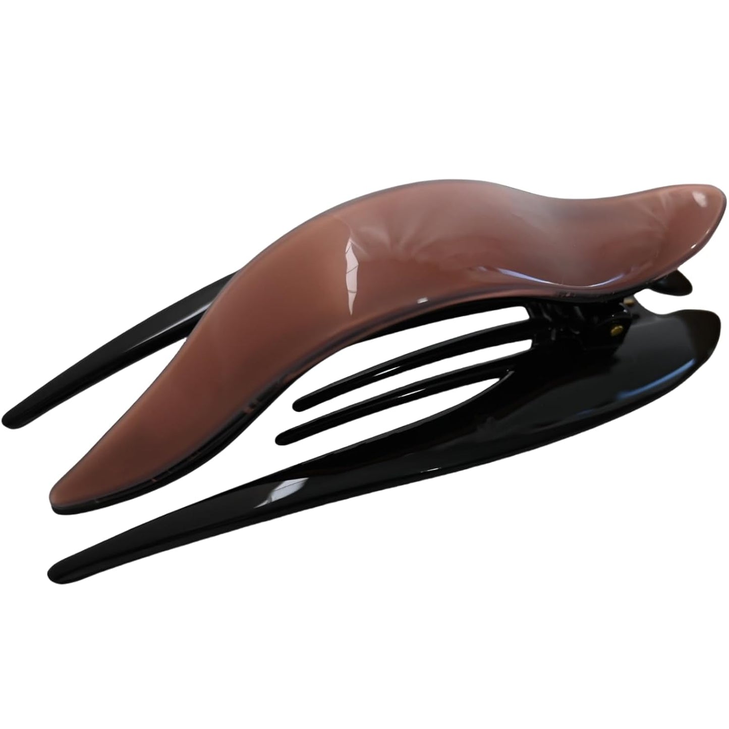 Handmade Celluloid French Design Tortoise Shell Barrettes Side-slide Opening Duck Luxury Fashion Accessories Hair Clip Claw for Women (pink)