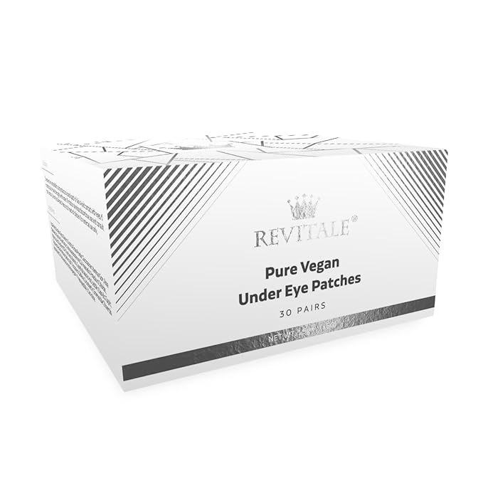 Pure Vegan Under Eye Patches, Helps Reduce Puffy Eyes & Dark Circles, Revitalise Dull Eye Masks - Nourishes, Renews, Soothes (Jar - 30 Pair)
