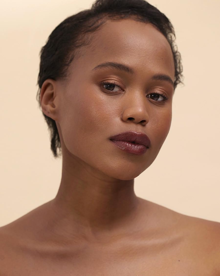 Henné Organics Luxury Lip Tint - Moisturizing, Sheer Natural Color - Nightfall (Dark Red)