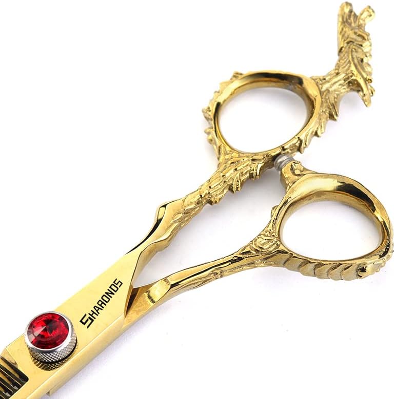 professional haircut scissors rose gold high hardness sharp 440c hairdresser hairstyle trim and hair sparse (6+7 inch 4pc)