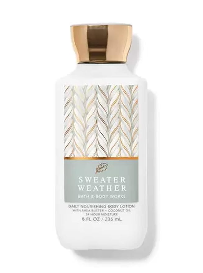 Bath and Body Works Sweater Weather Super Smooth Body Lotion Sets Gift For Women 8 Oz (Sweater Weather)