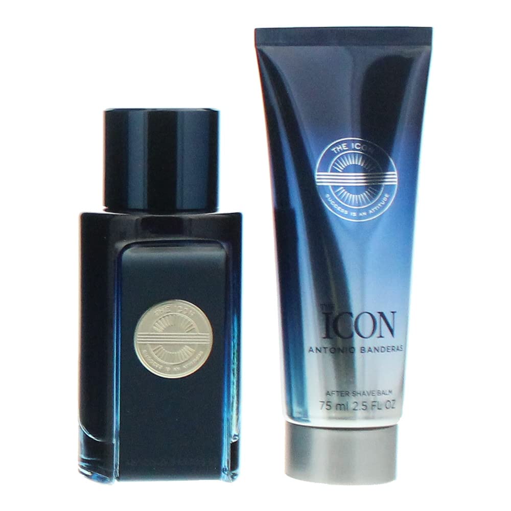 Banderas Antonio Perfumes - The ICON Eau de Toilette for Men - 1.7 Fl Oz EDT + 2.5 Fl Oz After Shave Balm