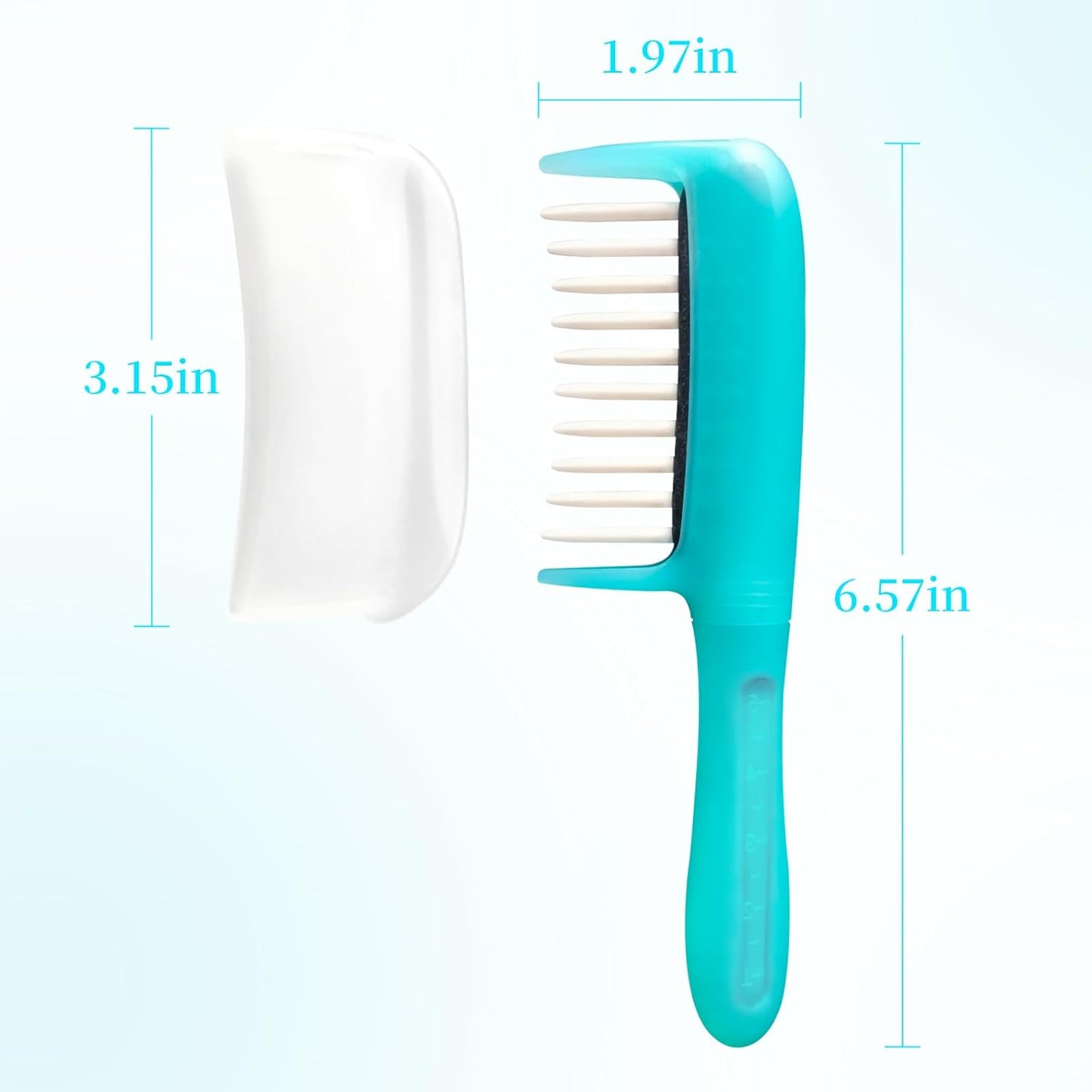 Hair Oil Applicator Comb with 5ml Dispenser, Mess-Free Brush Oiling Tool for Quick Even Application, Scalp Care Comb with Scale Container Handle for Thin/Straight Hair for Women Girls (Blue)