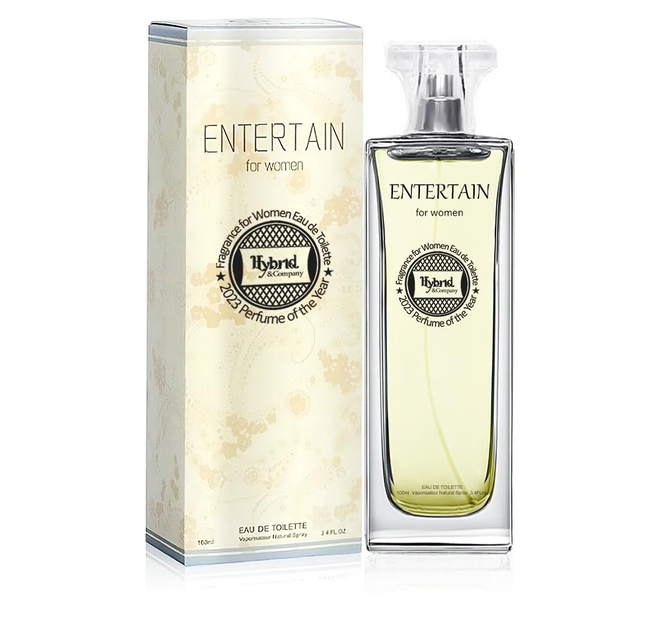 Hybrid & Company Entertain For Women Eau De Parfum Natural Spray Fresh Floral Scent, 3.4 Fl Oz