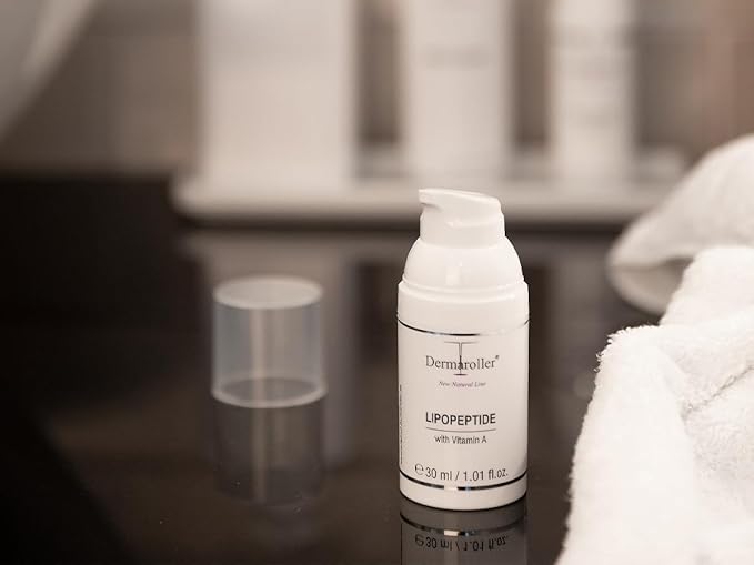 Dermaroller, New Natural Line Lipopeptide Night Cream Hyaluronic Acid Vitamin A and Shea Butter Combine to Moisturize and Repair Tired Stressed Skin Helps to Reduce Fine Wrinkles oz, 1.01 Ounce