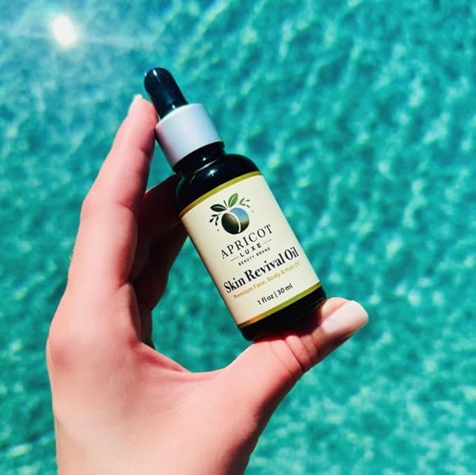 Richardson Nutrional Center Luxe Skin Revival Organic Apricot Kernel Oil Cold Pressed 100% Pure and Natural for Skin