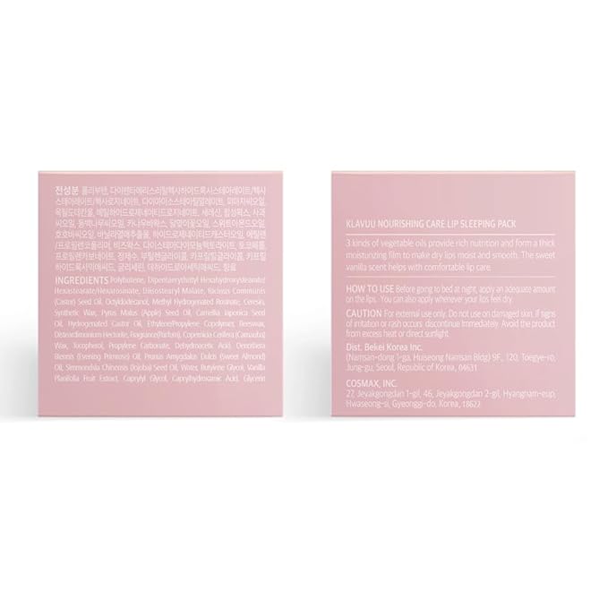 Klavuu Lip Mask Set (2PCS) โ Overnight Deep Hydrating Korean Lip Balm Treatment for Very Dry, Chapped Lips | Lip Lightening & Plumping with Instant Hydration | Gentle Exfoliating (Vanilla & Coconut)