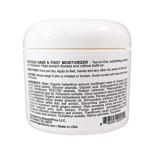 Karina Glycolic Hand and Foot Moisturizer 4 Ounces