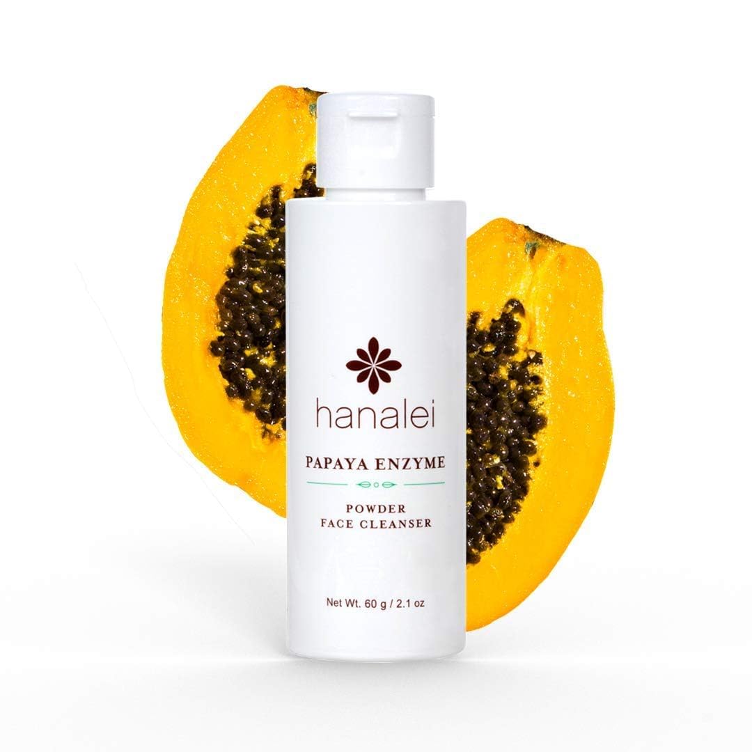 Hanalei Papaya Powder Face Cleanser - Gentle Daily Exfoliating Wash, Hydrating Non-Stripping Formula for All Skin Types - Travel-Friendly - Cruelty-Free & Paraben-Free, 60g