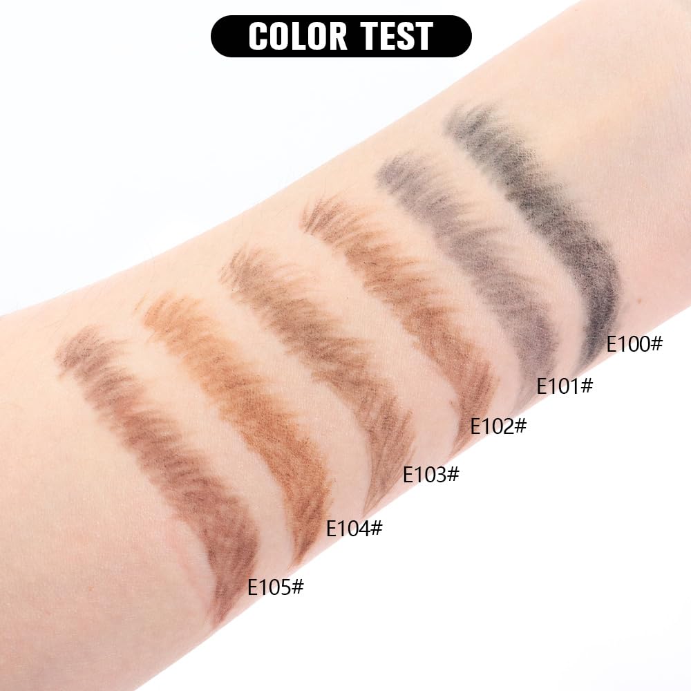 12Pcs Long Eyebrow Pencils Set - Gray Natural Look, for Eyebrows & Eyeliner, Waterproof & Sweat-Proof Wooden Hard-Core Brow Pencil with Sharpener, Long Lasting Makeup Kit for Beginners 101#