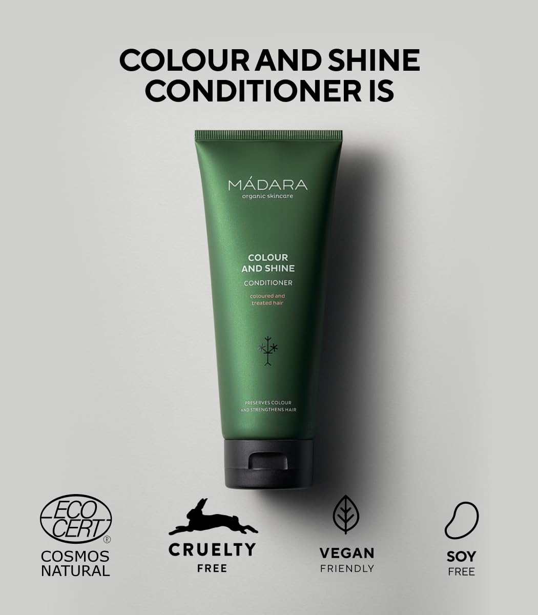 MรDARA Colour and Shine Conditioner, 200milliliter - Vegan, Natural Conditioner for Coloured Hair, Maintains Colour and Lustre Naturally