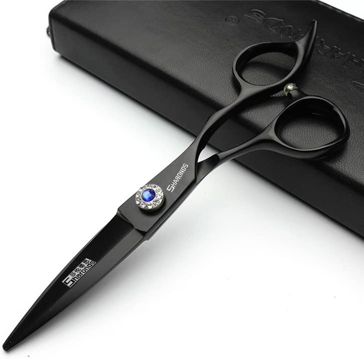 6+7 inch hair stylist barber scissors black plate dragon 440C hairdressing cutting scissors+thinning scissors (5PC)