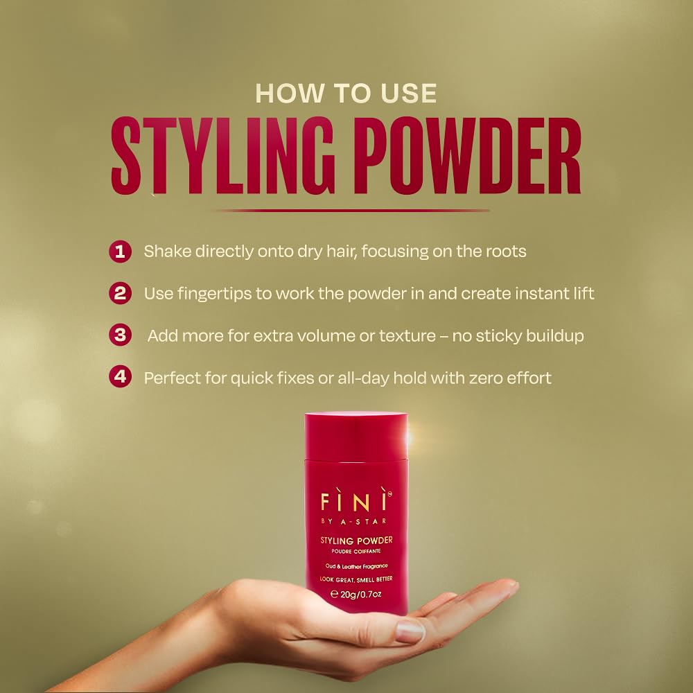 Styling Powder – Oud Fragrance, Matte Finish, Volumizing & Texturizing Hair Powder for Men, Easy to Wash Out, Non-Greasy
