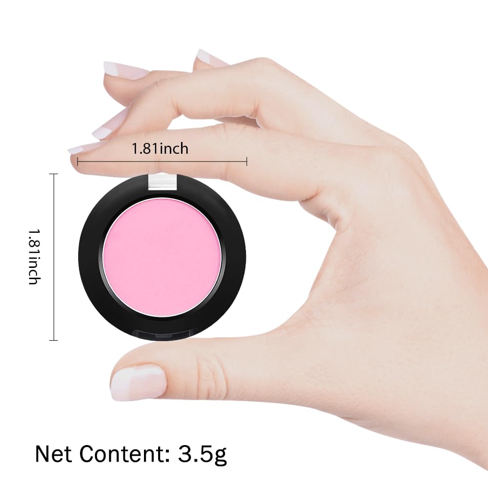 Monochrome Matte Eyeshadow Makeup Palette, Highly Pigmented Peach Pink Eyeshadow Palette, Matte Pressed Powder Eye shadow Makeup, Single Vegan Eye Shadow, Daily Evening Women Girls Eyeshadow Gift 02