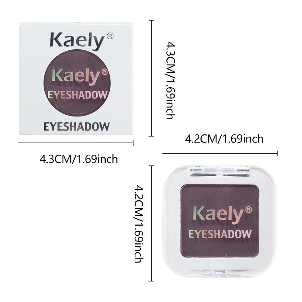 evpct Deep Purple Matte Single Eye Shadow Palette Makeup for Older Women, Purple Natural Pressed Eyeshadow Palette for Eyes, High Pigment Long-lasting Mini Monochrome Eyeshadow Sombra Para Ojos