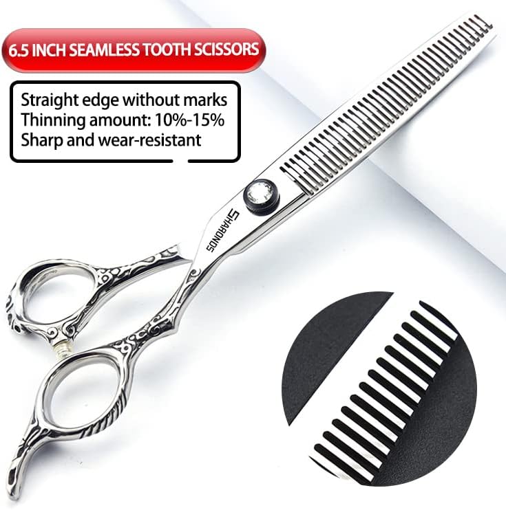 Hairdressing Salon Hairdressers Scissors 6/6.5/7/8 Inch Hair Clippers, Hairstyling Tools And Scissors (6.5 inch 3PC-A)