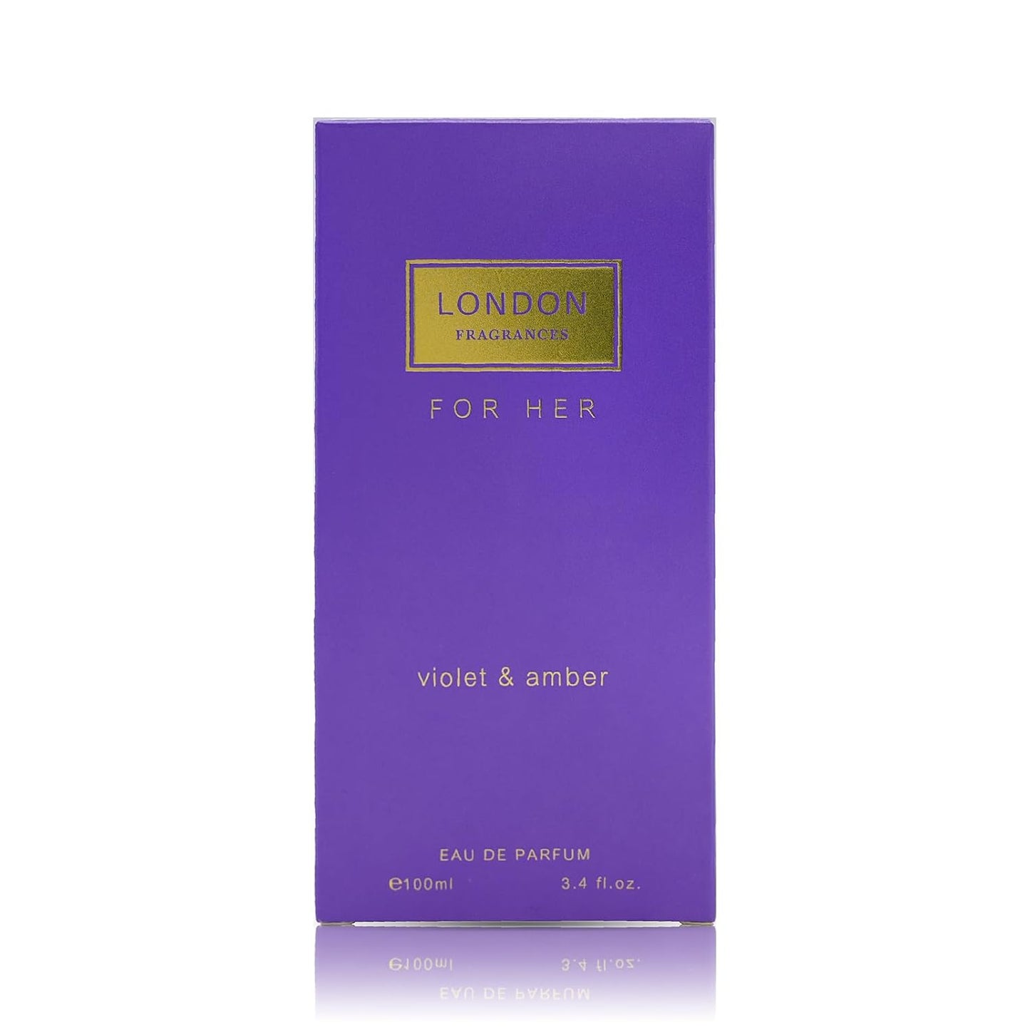 London Fragrances Violet and Amber - Powdery Oud, Perfumes for Women - Women's Fragrances with Coconut and Patchouly - 3.4 oz EDP Spray