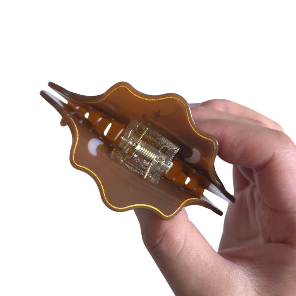 Fantasy Virgo Sign Hair Clips,Novelty Acetate Claw Clip,Zodiac Hair Clips for Women,Brown