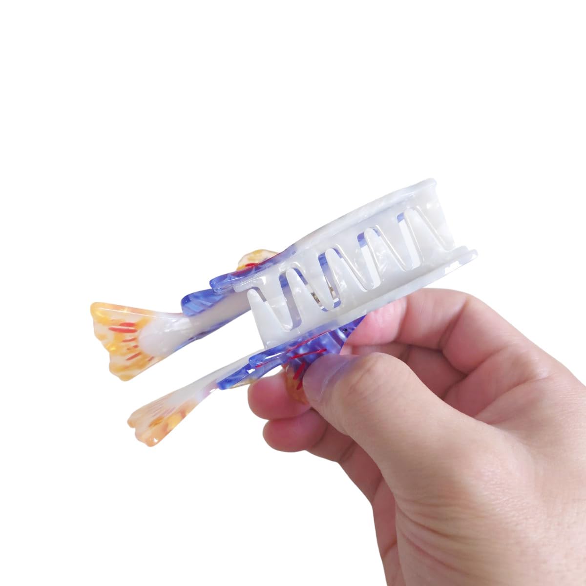 Fantasy Sea Blue Catfish Hair Clip,Acetate Claw Clips,Big Hair Clips for Women