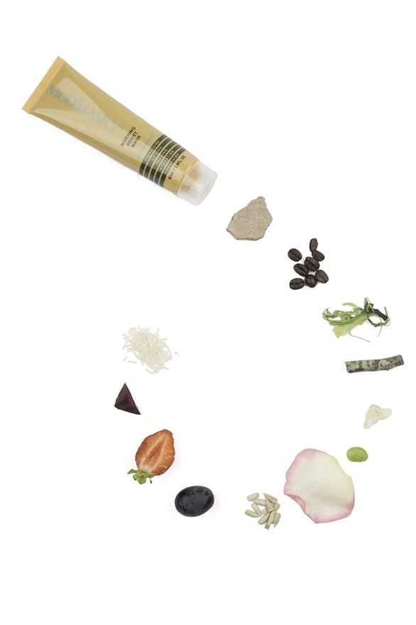 MUDMASKY Morning Boost Mask 60ml – Energizing Clay Face Mask for Beauty & Skin Care, Hydrating & Lifting with Coffee, Moroccan Lava Clay, Indonesian Flowers – Moisturizing & Smoothing