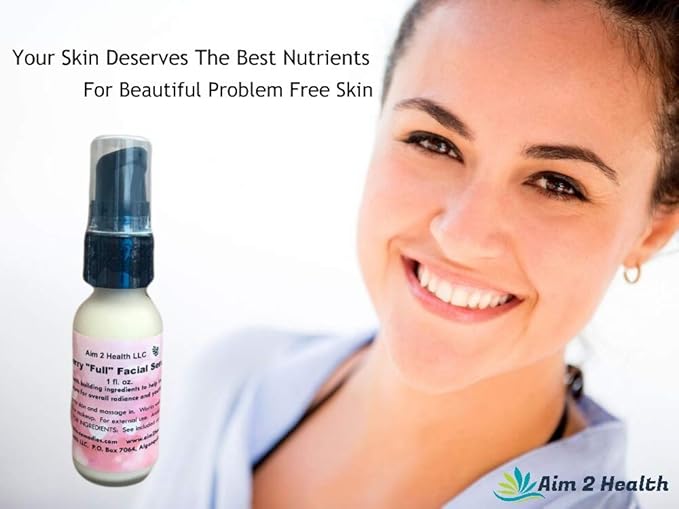 Berry "Full" Facial Serum Best Anti-Aging Face Serum Soothes Wrinkles & Boosts Collagen Balances Skin Texture - Organic Blueberry, Cranberry & Red Raspberry Leaf 1 OZ