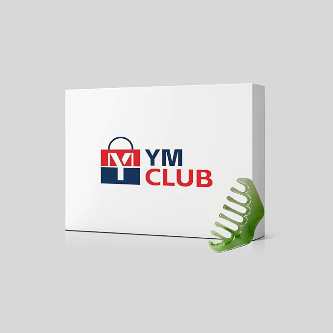 2 Pcs Jade Gua Sha Handheld Massage Comb - Heeta Hair Scalp Massager, Scalp Comb & Head Scratcher - Scalp Massage Tool for Head Caring, Relaxation, Physical Therapy, Acupoint Treatment