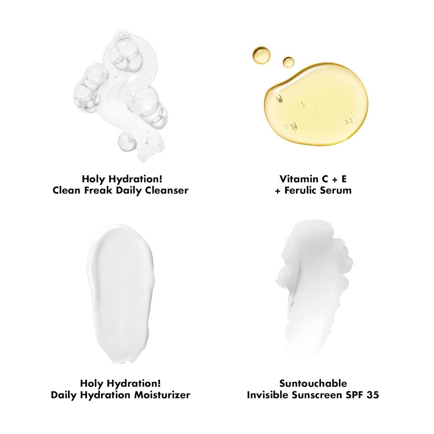 e.l.f. SKIN Wake the e.l.f. Up Skincare Kit, Travel-Size Hydrating Face Cleanser, Sunscreen, Moisturizer & Brightening Serum, Vegan & Cruelty-Free