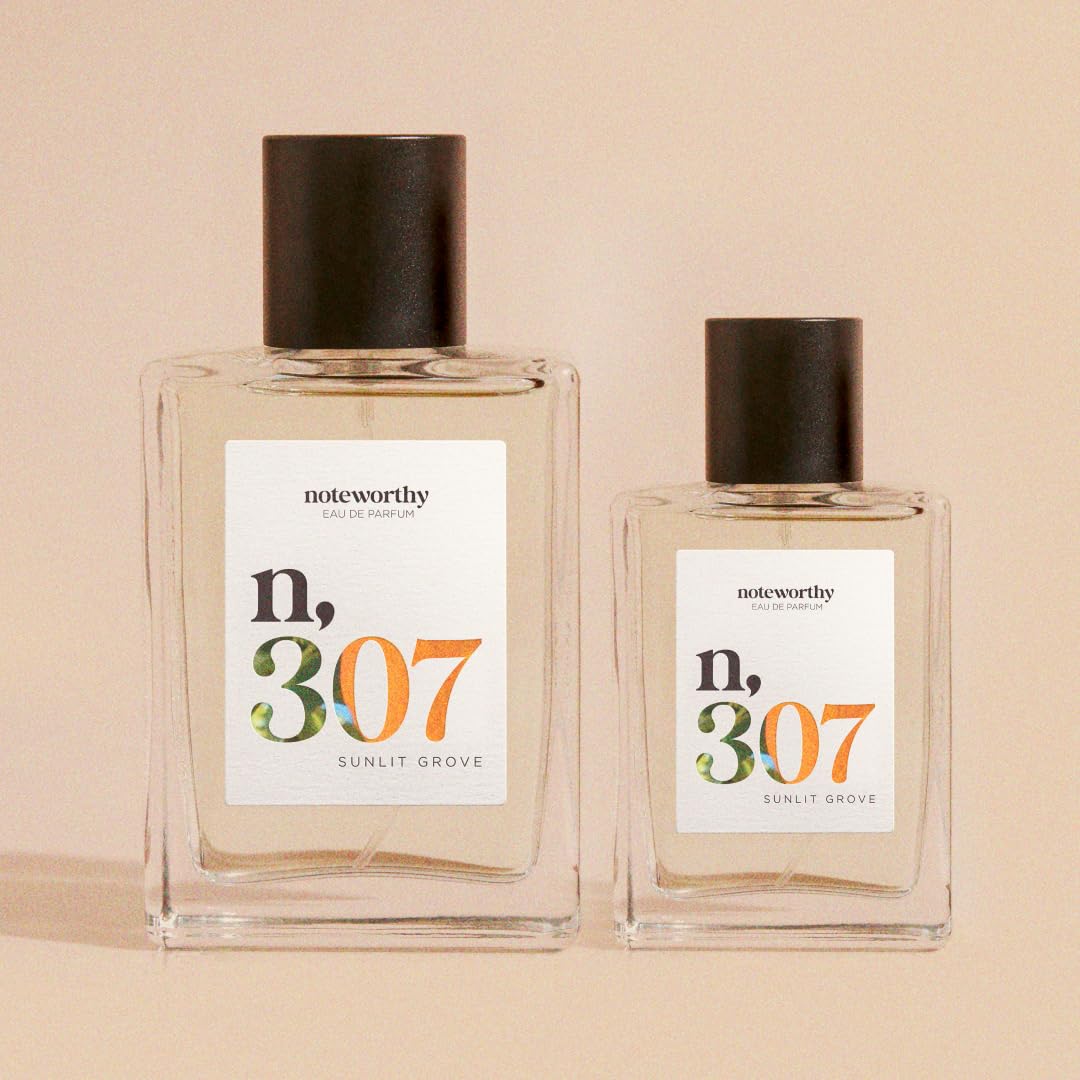 Noteworthy n,307 Sunlit Grove Eau De Parfum – Mandarin, Basil, Sandalwood | Sophisticated, Warm Fragrance for Any Occasion | Long-lasting Unisex Perfume for Women & Men (100ml)
