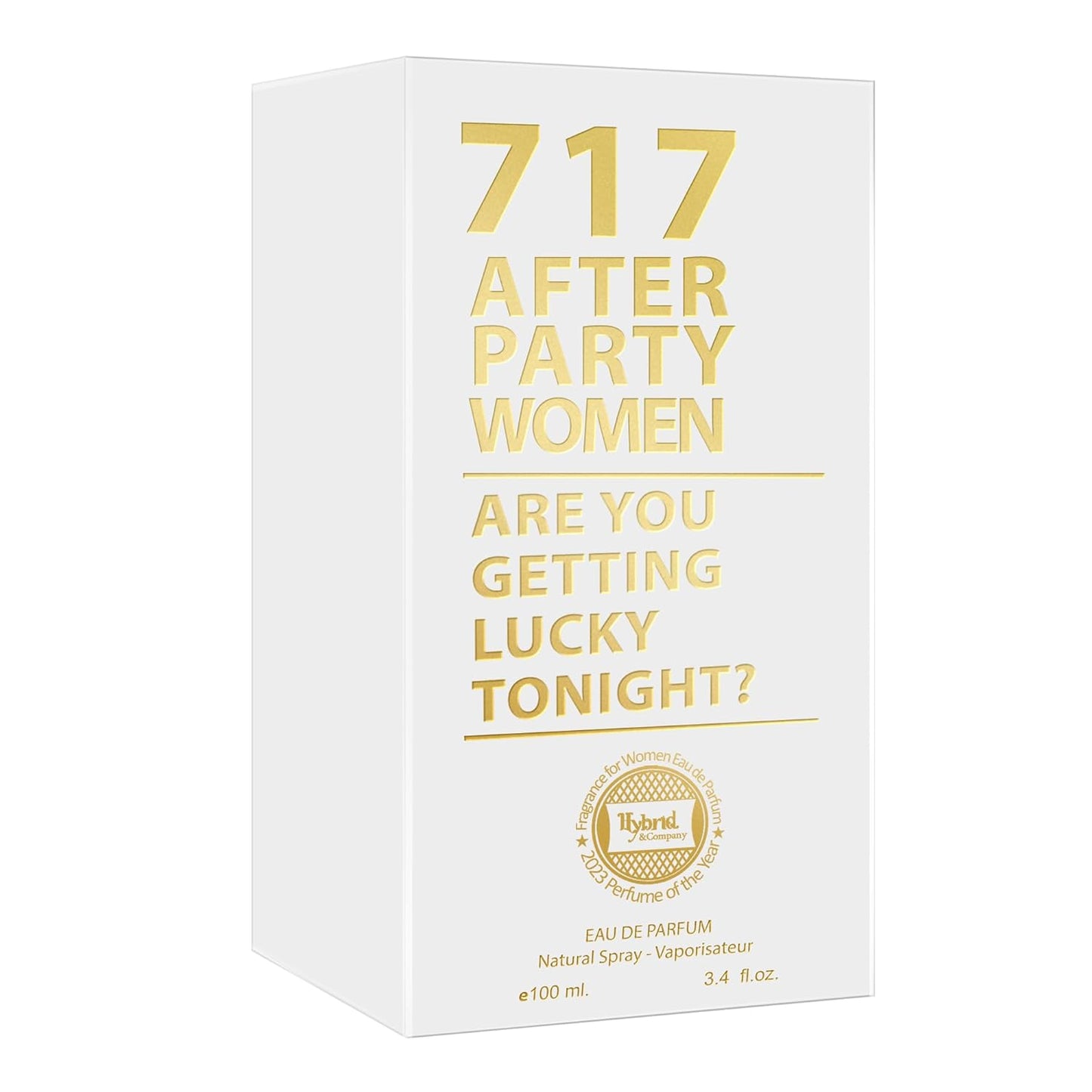 Hybrid & Company 717 After Party Women Eau De Parfum Natural Spray Fresh Floral Scent, 3.4 Fl Oz
