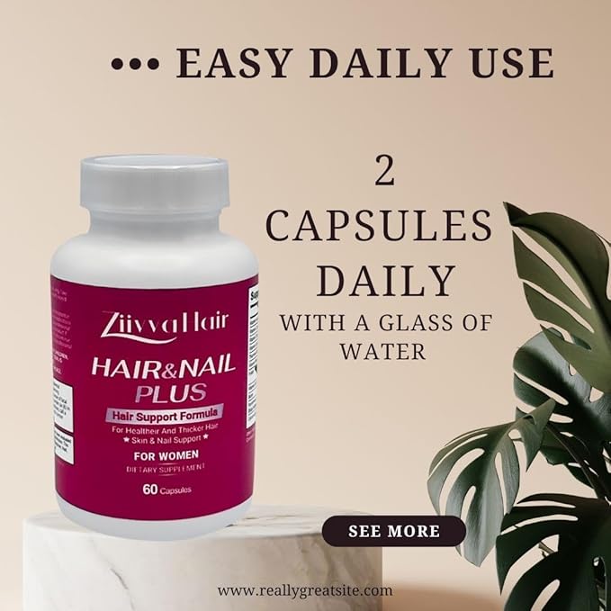 Hair Vitamins for Women - All Natural Vegan Biotin 5000 Mcg Capsules - Hair Supplements for Growth & Thickness - Promote Healthier Hair, Skin, Nails - Hair Growth Supplement Formula