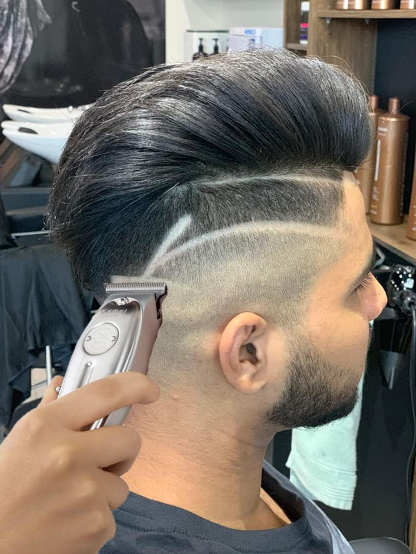 KEMEI Professional Beard and Hair Trimmer for Men, Cordless T-Blade Trimmers, Electric Hair Clippers for Barbers and Stylists, All Body Grooming Model 1949