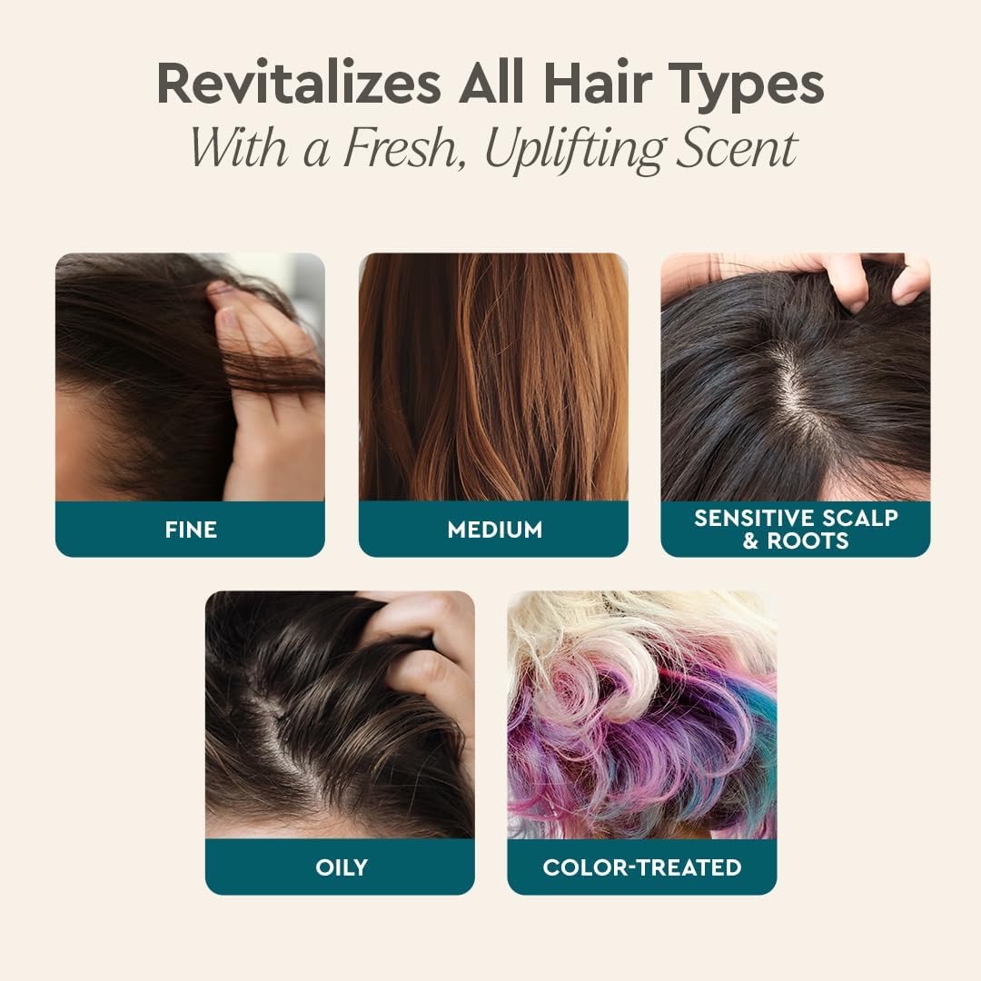 Puracy Natural Dry Shampoo For Women - Plant-Powered Cleansing Volumizing Revitalizing Dry Shampoo As Seen on TikTok, Benzene-Free, Non-Toxic, Oil Absorbing for All Hair Types (Citrus & Jasmine, 18oz)