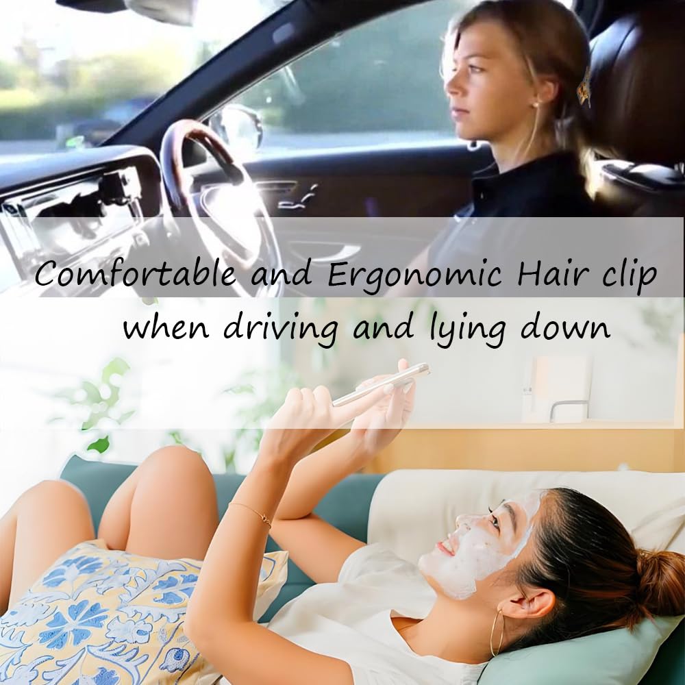 8PCS Rhombus Flat Hair Clips for Women Girls, Elegant Large Strong Hold Ladies Hair Claw Clamp Barrettes for Lying Down Styling Accessories, 3.94" Medium Matte Neutral Leopard Color