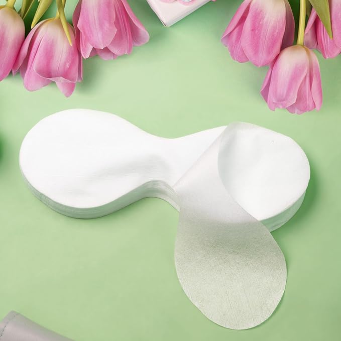 50 Sheets Disposable Eye Masks Non Woven, Cotton Paper Facial Eye Covers, DIY Clear Spa Cosmetic Paper Sheets for Skincare Wrap Moisture Retention