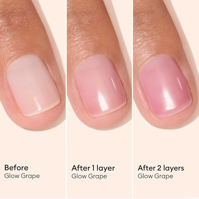 Polish & Care - No Lamp - Vegan & Made in France Ultra-Glowy Lilac Mirror-Like Shine - Nail Concealer & Care - Plant-Based Ingredients