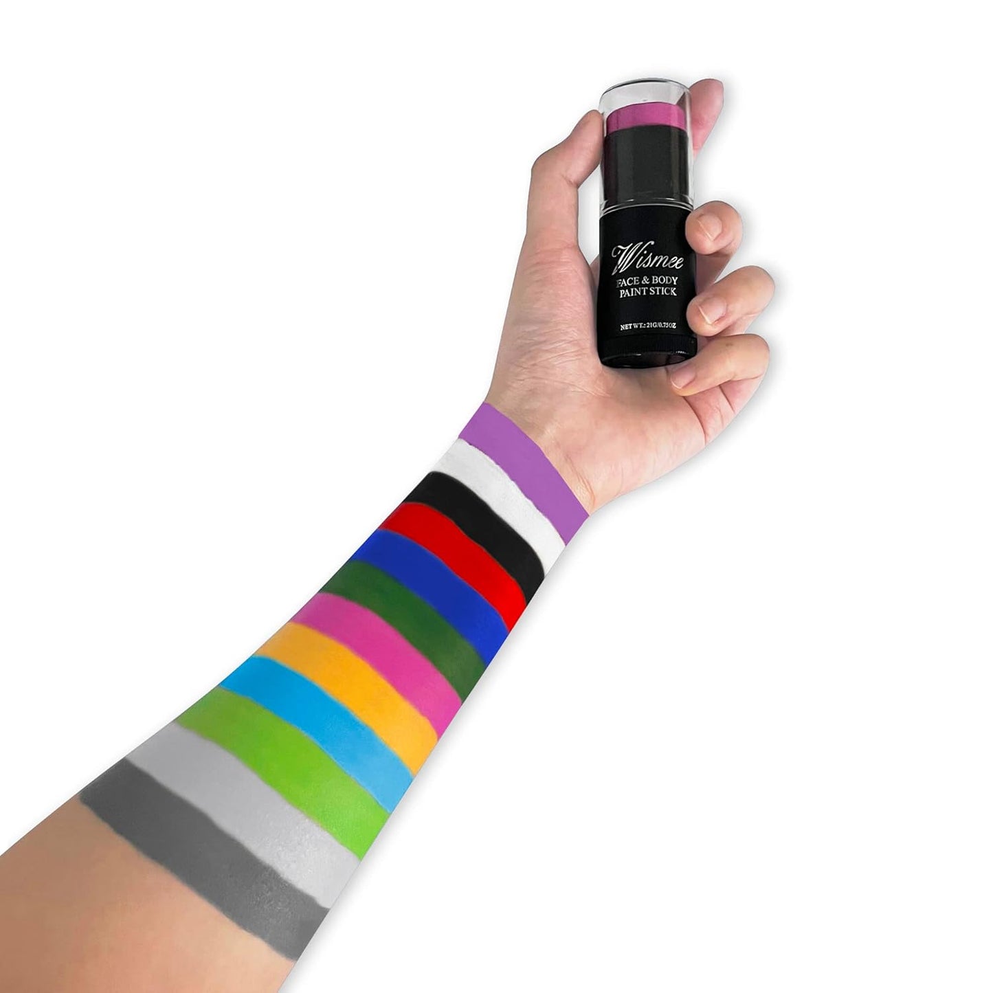 Purple Face Paint Stick,Purple Eye Black Stick Baseball Football Football (0.75Oz) Non-Toxic Oil Based Face Makeup Body Paint High Pigmented for Halloween Special Effect Sfx