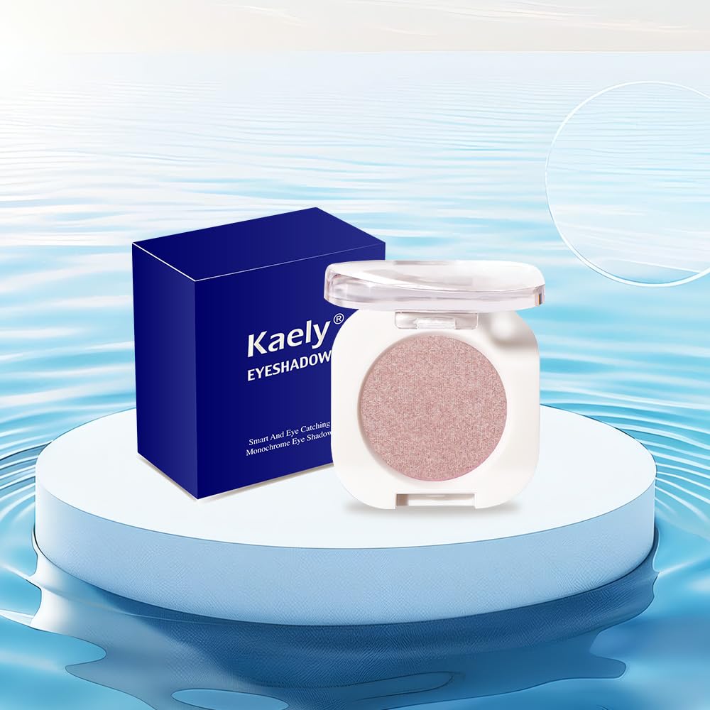 Champagne Shimmer Single Eye shadow Palette Makeup, Shimmer Sparkle Glitter Eyeshadow For Mature Women, Pigmented Waterproof Sombras Para Ojos, Vegan, Talc, Paraben&Cruelty Free, Girls Eyeshadows Gift