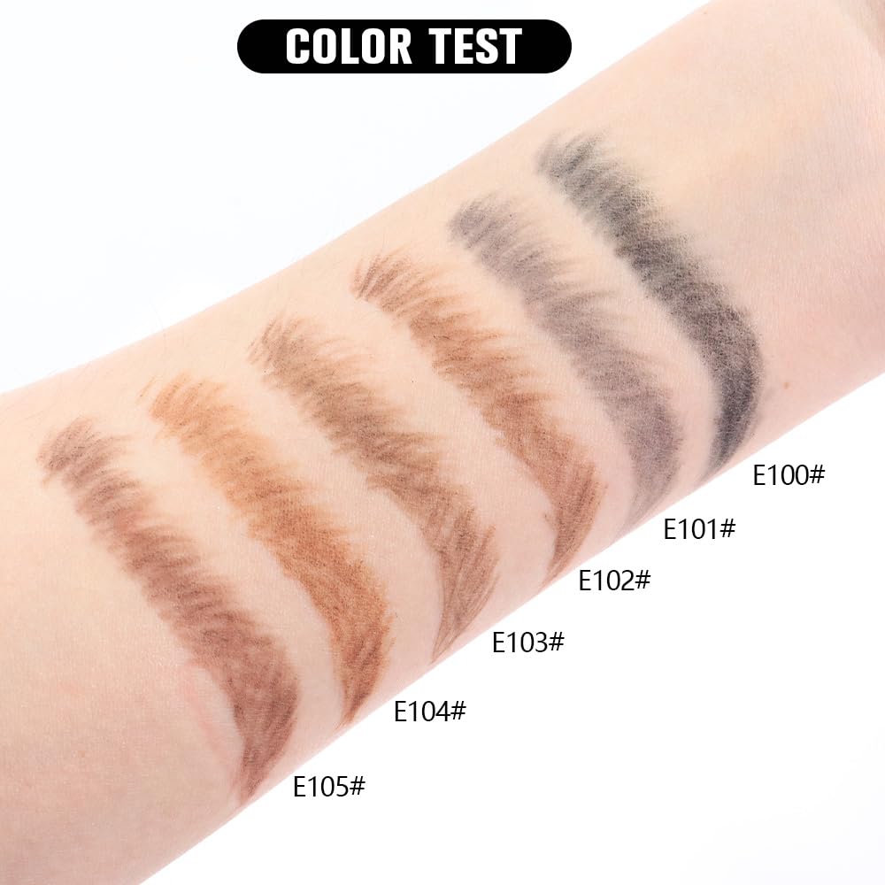 12Pcs Long Eyebrow Pencils Set, Coffee Natural Look,for Eyebrows & Eyeliner,Waterproof & Sweat-Proof Wooden Hard-Core Brow Pencil with Sharpener,Long Lasting Makeup Kit for Beginners104#