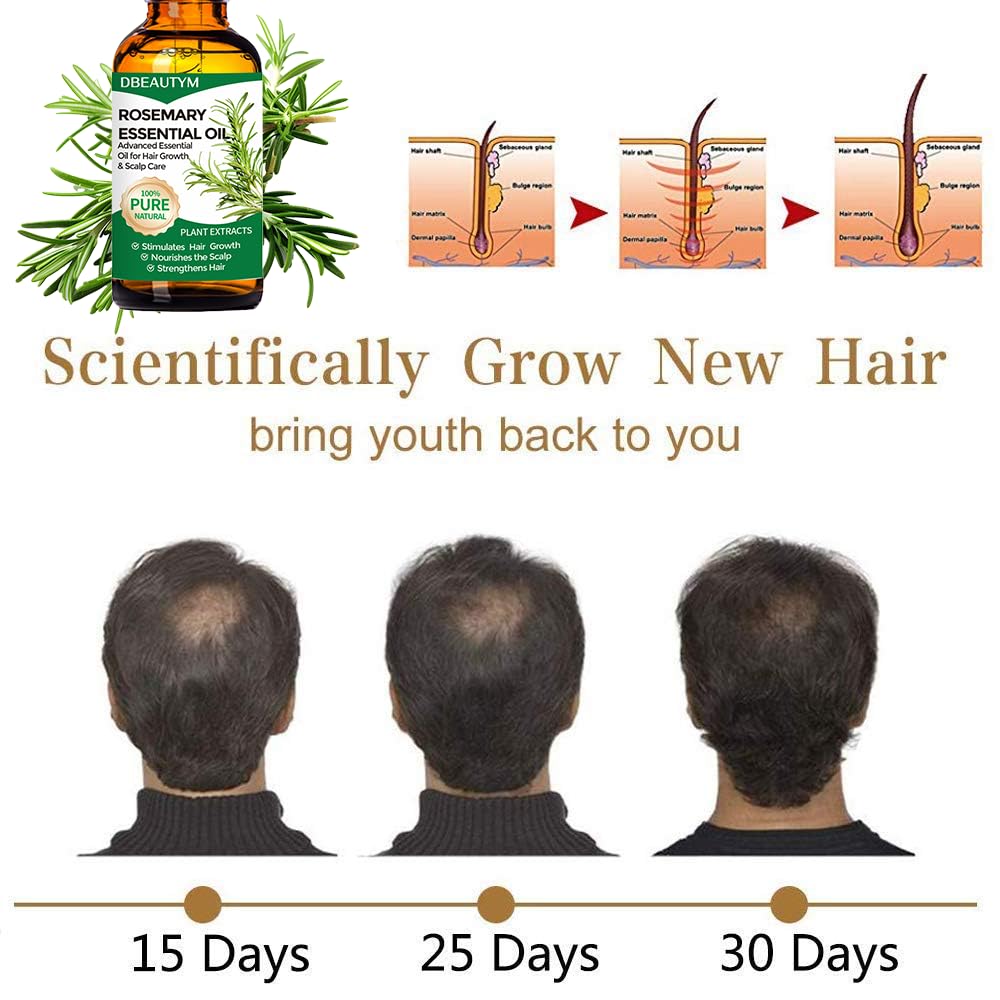 Collagen Hair Treatment Hair Mask & Rosemary Hair Growth Oil,Deep Conditioner Hydrating Hair Mask for Dry Damaged Hair,Hair Growth Oil for Hair Loss,Natural Hair Regrowth Treatment for Men and Women