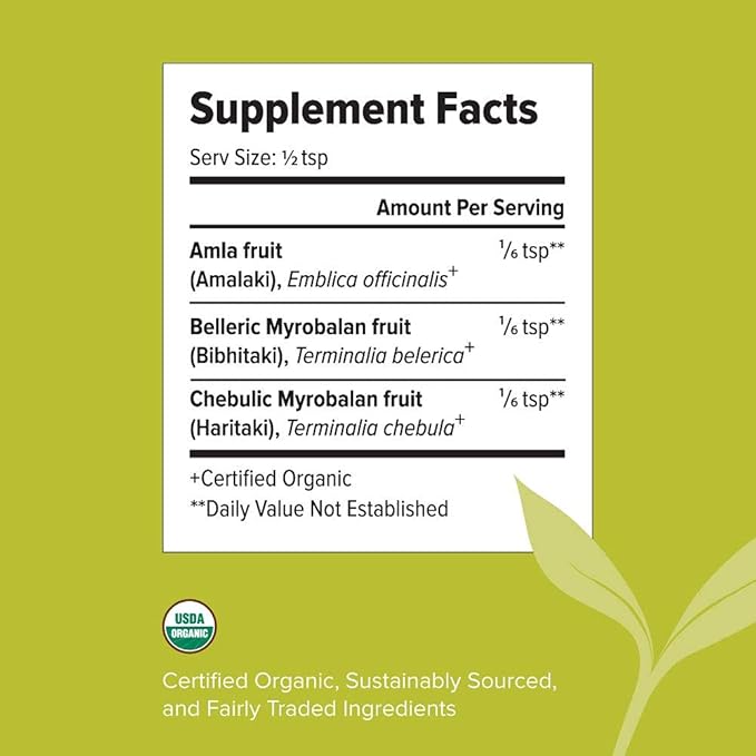 Banyan Botanicals Triphala Powder- Certified Organic